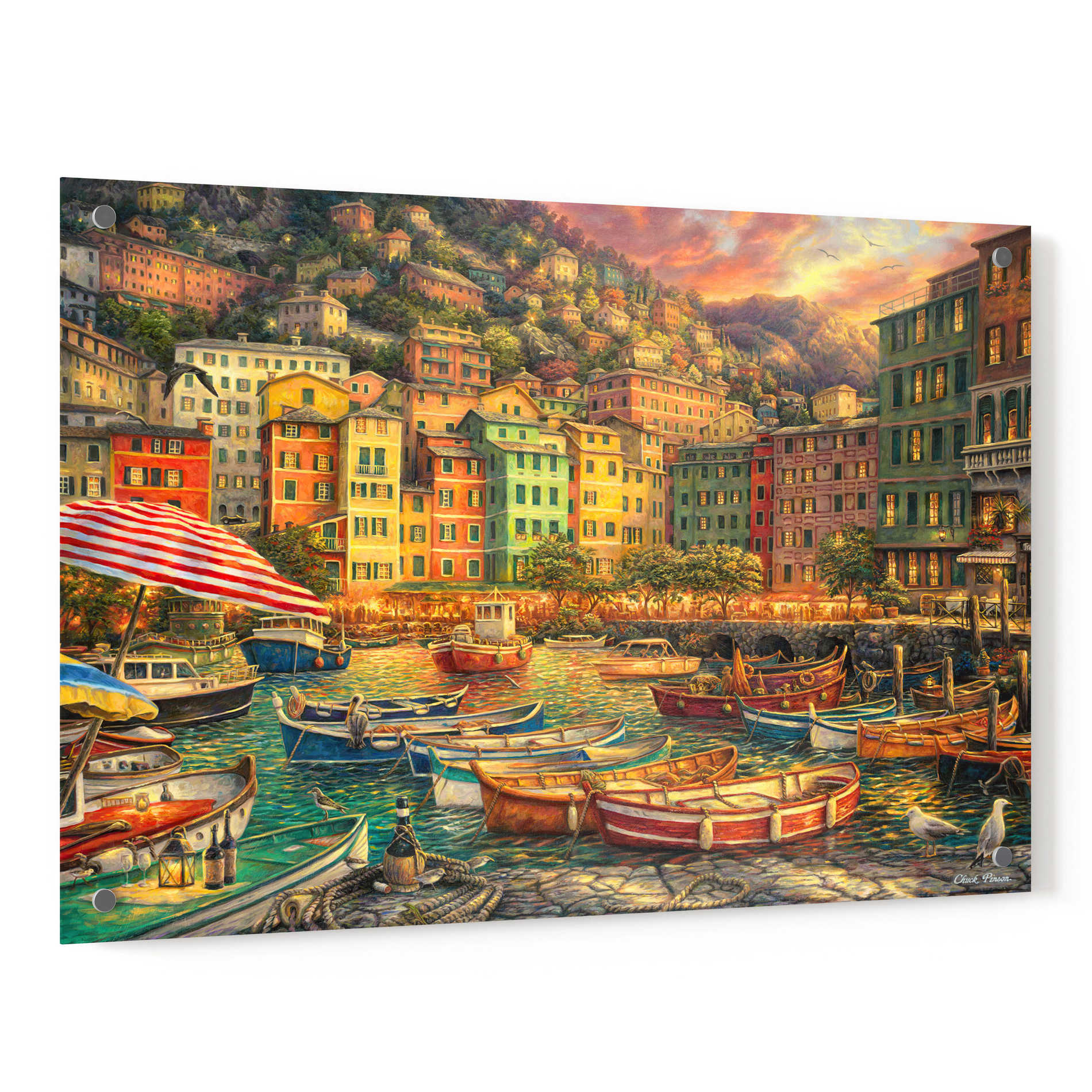 Epic Art 'Vibrance of Italy' by Chuck Pinson, Acrylic Glass Wall Art,36x24