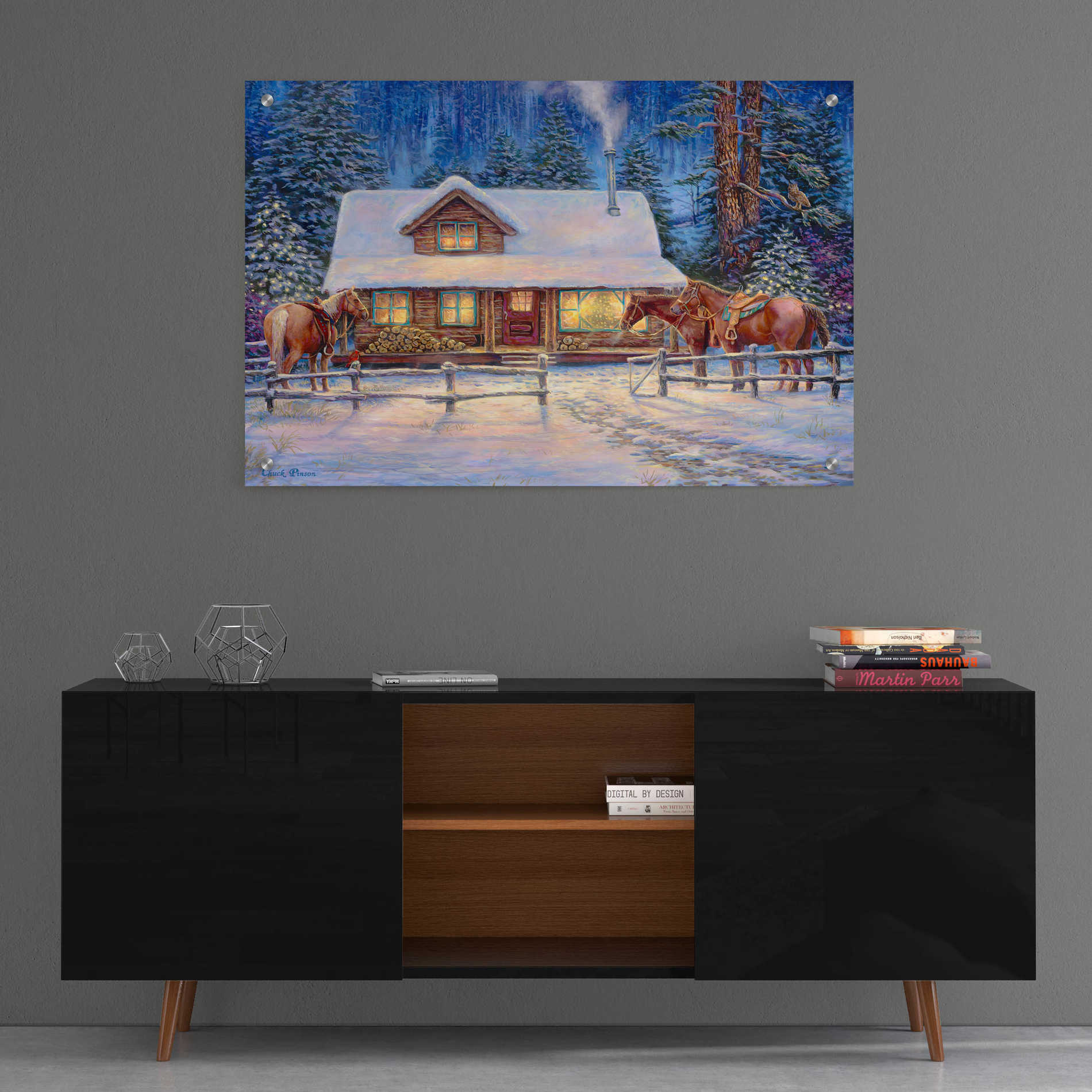 Epic Art 'Winter's Oasis' by Chuck Pinson, Acrylic Glass Wall Art,36x24