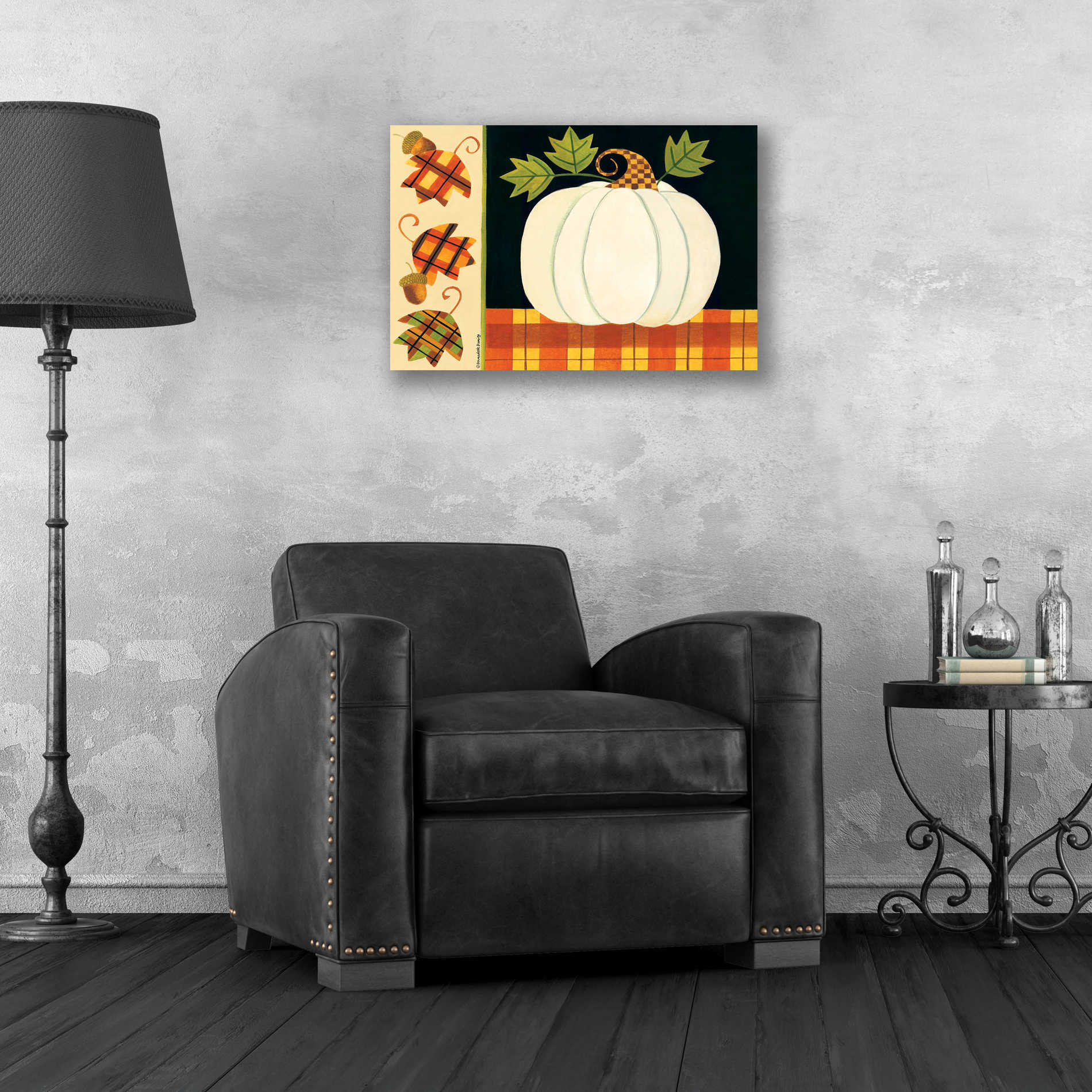 Epic Art "White Pumpkin" by Bernadette Deming, Acrylic Glass Wall Art,24x16