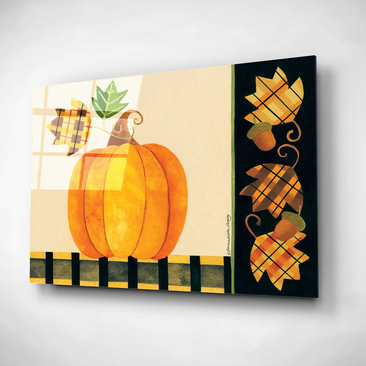 Epic Art "Pumpkin" by Bernadette Deming, Acrylic Glass Wall Art,16x12