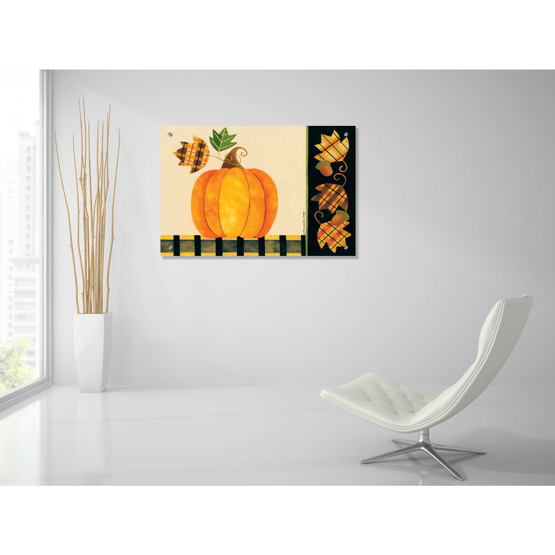 Epic Art "Pumpkin" by Bernadette Deming, Acrylic Glass Wall Art,36x24
