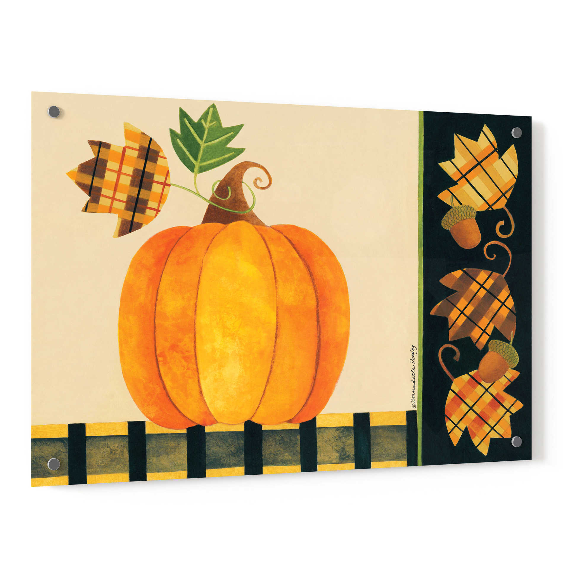 Epic Art "Pumpkin" by Bernadette Deming, Acrylic Glass Wall Art,36x24