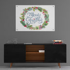 Epic Art 'Merry Christmas Wreath' by Diane Kater, Acrylic Glass Wall Art,36x24
