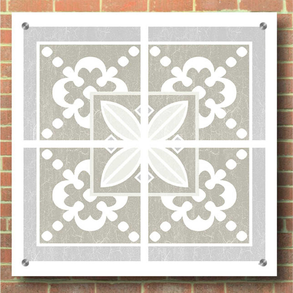 Epic Art 'Farmhouse Square III' by Heidi Kuntz, Acrylic Glass Wall Art,36x36
