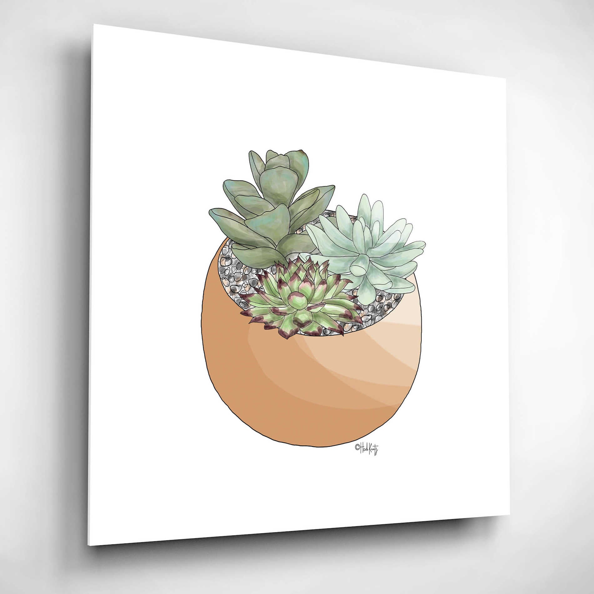 succulent planter glass Epic Art 'Succulent Planter II' by Heidi Kuntz, Acrylic Glass Wall Art – EpicArt.com