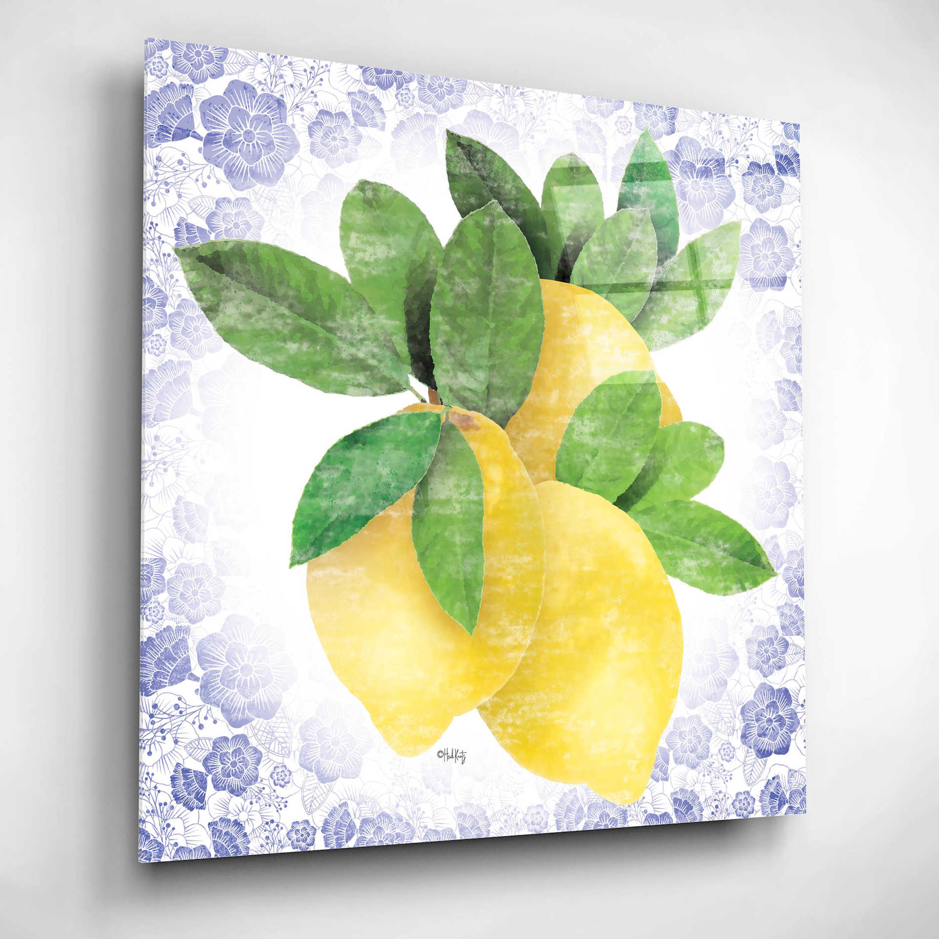 Epic Art 'Summer Lemons I' by Heidi Kuntz, Acrylic Glass Wall Art,12x12