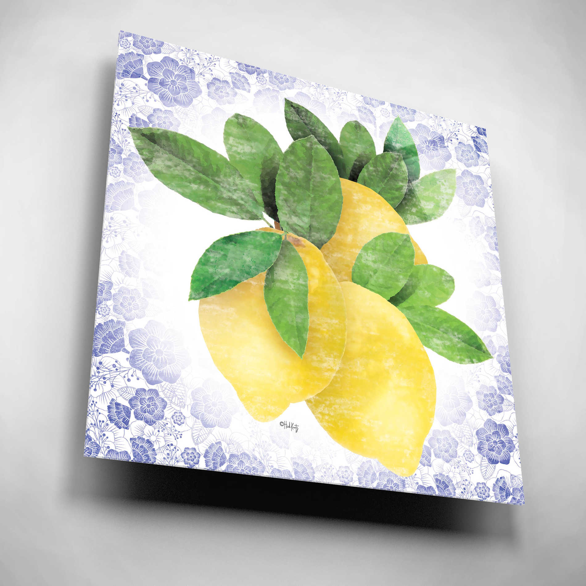 Epic Art 'Summer Lemons I' by Heidi Kuntz, Acrylic Glass Wall Art,12x12