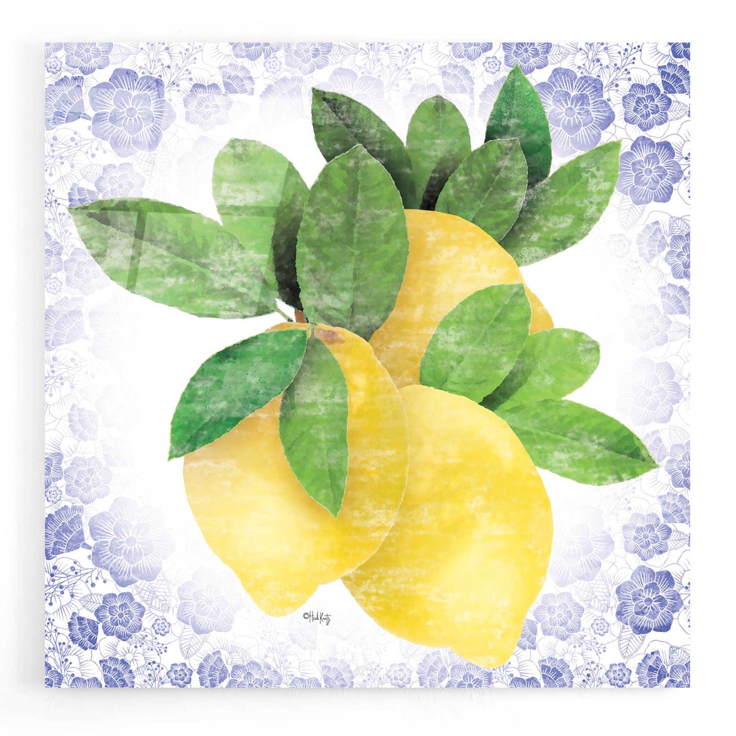 Epic Art 'Summer Lemons I' by Heidi Kuntz, Acrylic Glass Wall Art,12x12