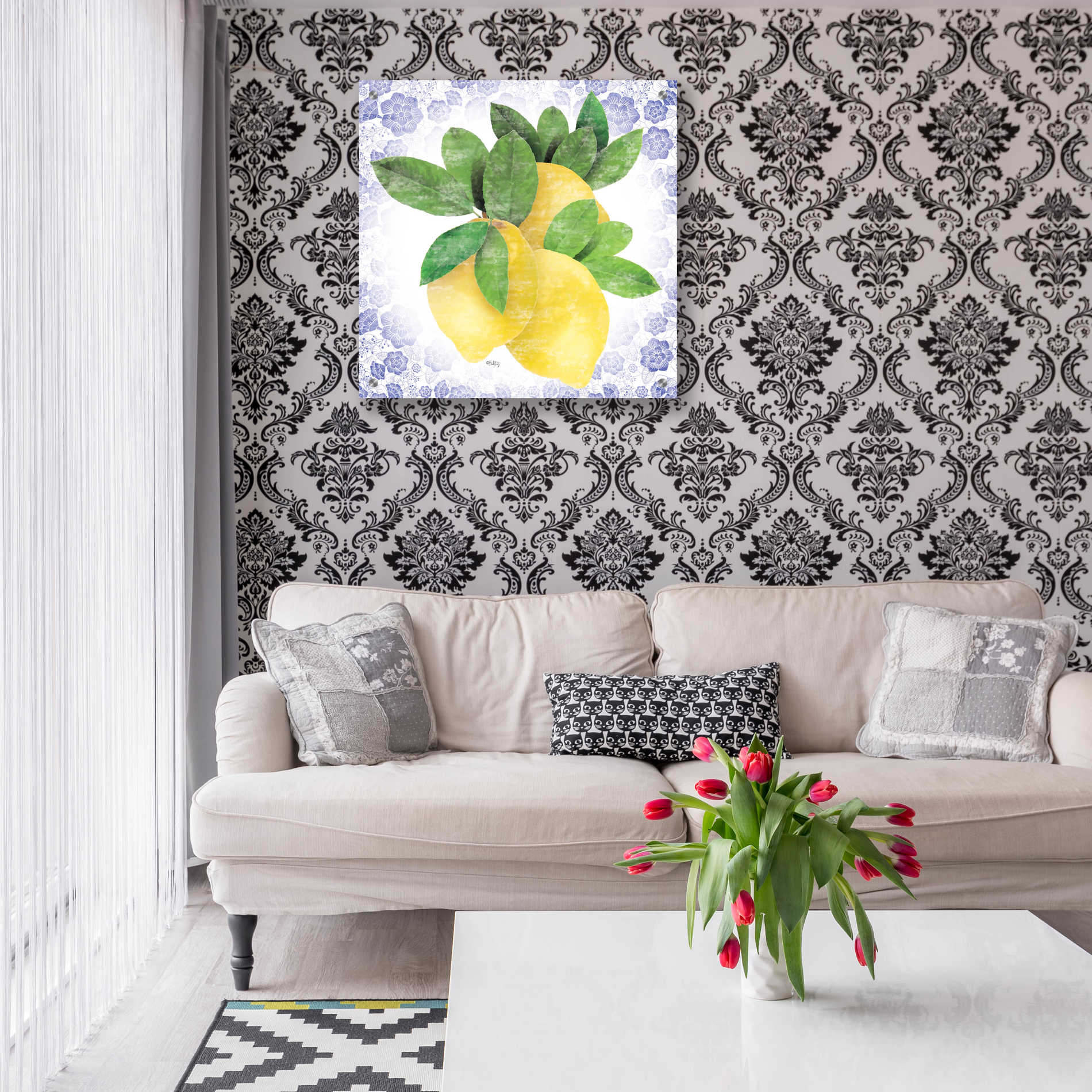 Epic Art 'Summer Lemons I' by Heidi Kuntz, Acrylic Glass Wall Art,24x24