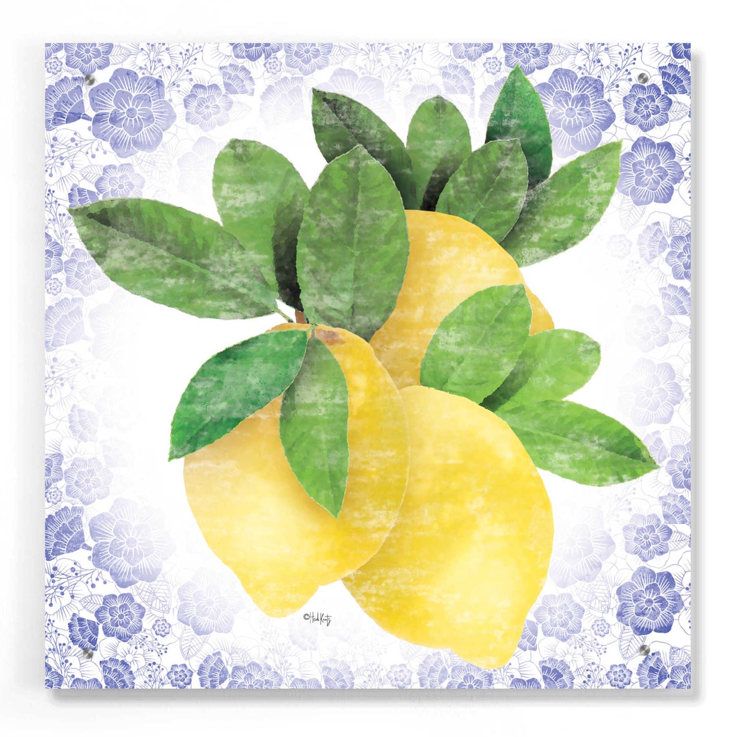 Epic Art 'Summer Lemons I' by Heidi Kuntz, Acrylic Glass Wall Art,24x24