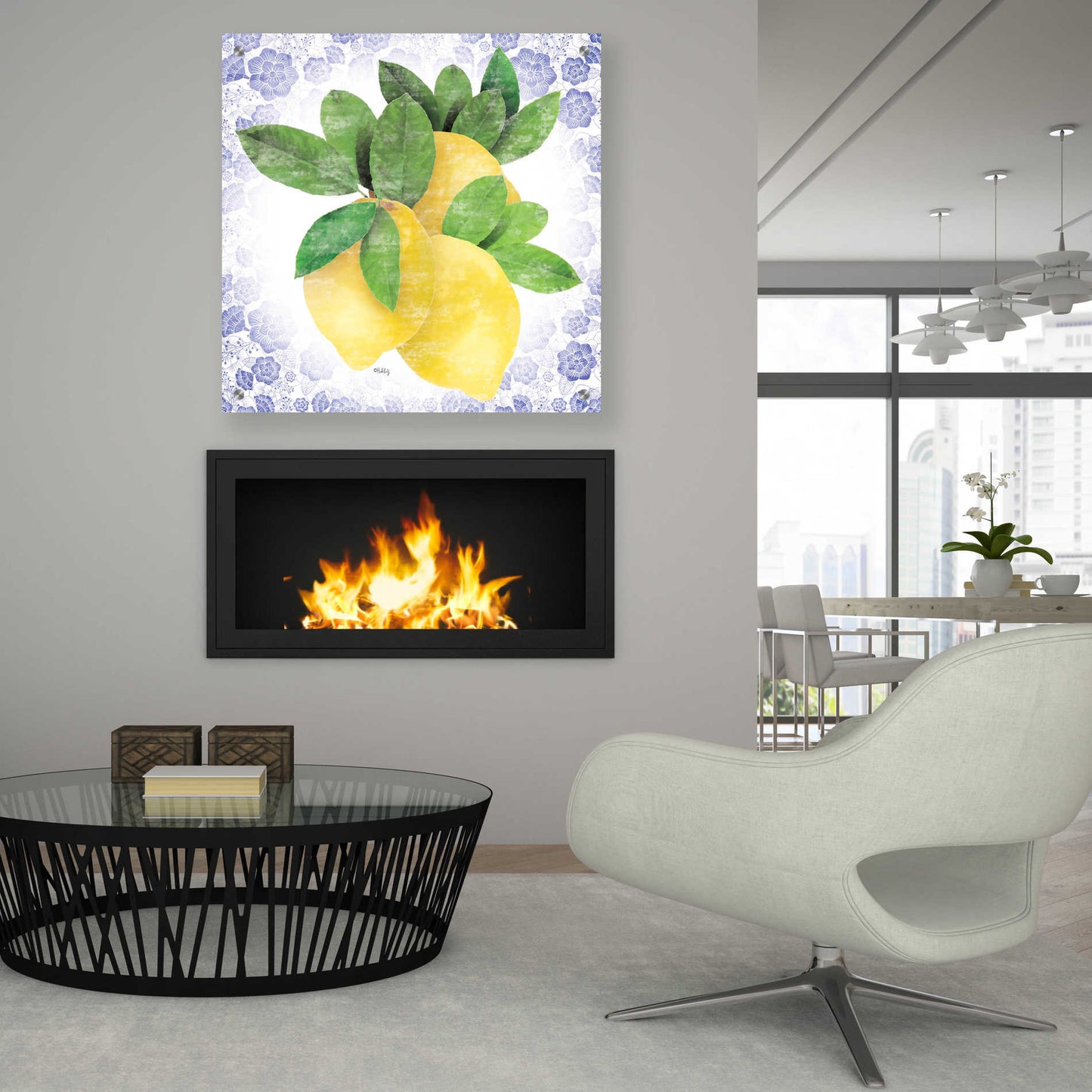 Epic Art 'Summer Lemons I' by Heidi Kuntz, Acrylic Glass Wall Art,36x36