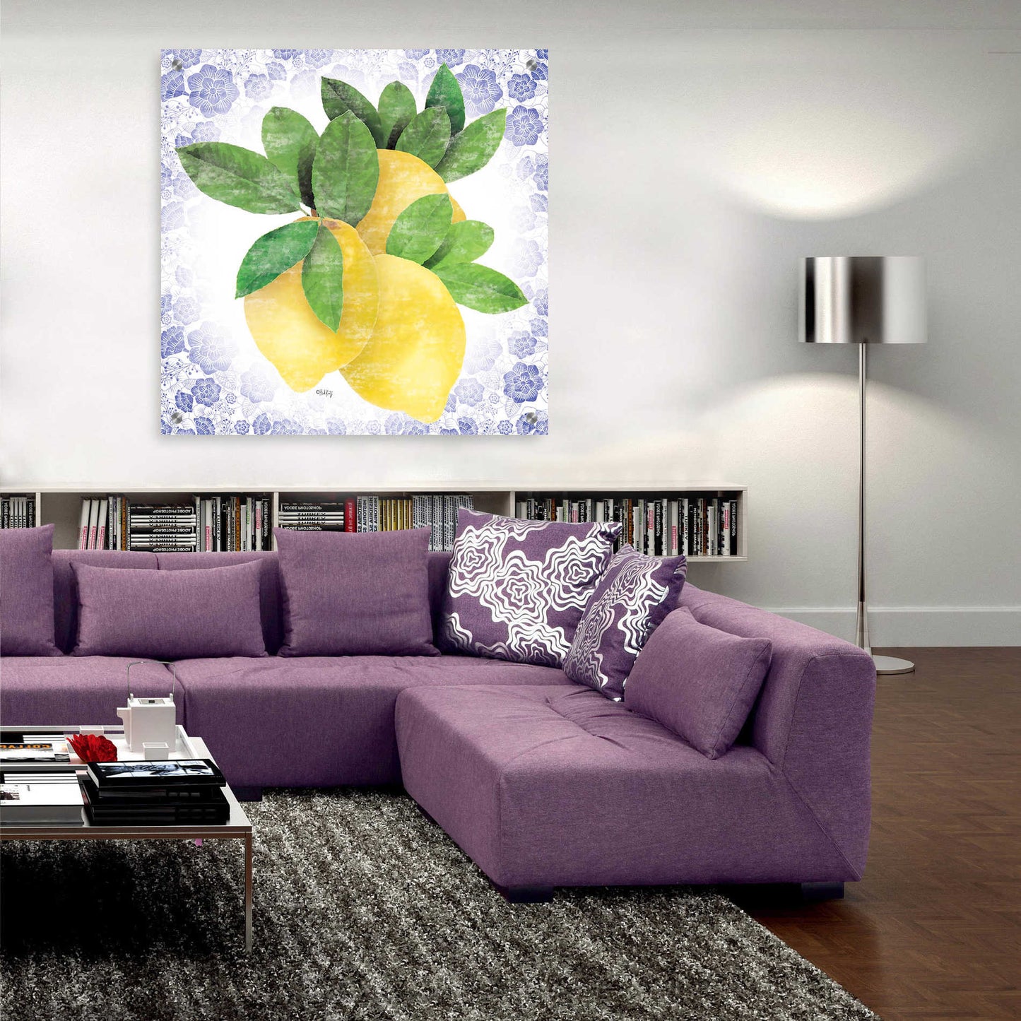 Epic Art 'Summer Lemons I' by Heidi Kuntz, Acrylic Glass Wall Art,36x36