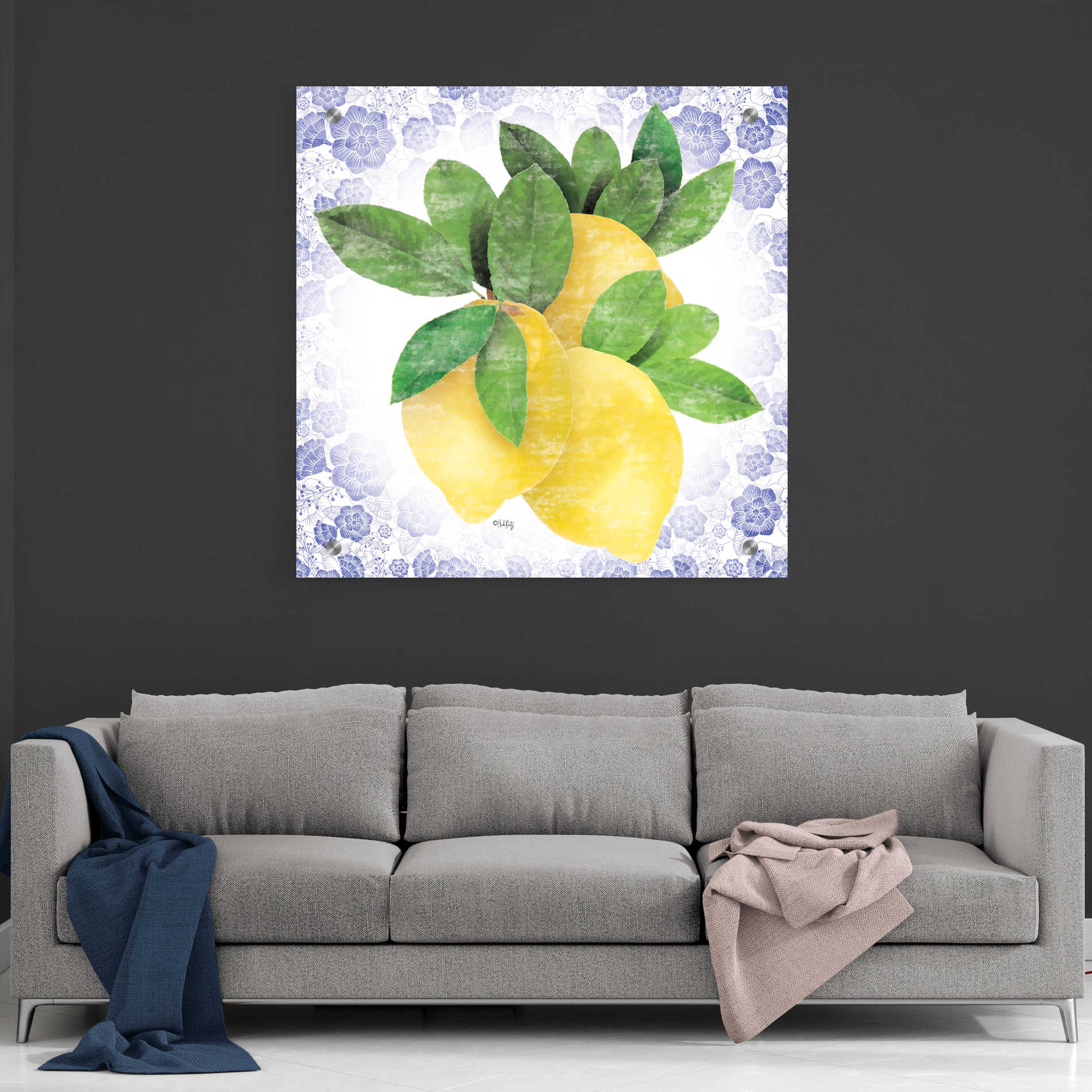 Epic Art 'Summer Lemons I' by Heidi Kuntz, Acrylic Glass Wall Art,36x36