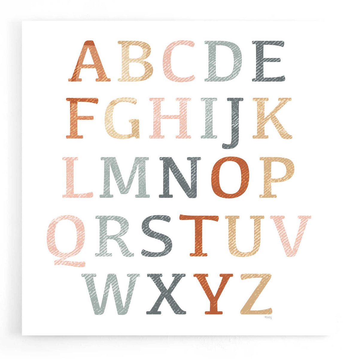 Epic Art 'Rustic Rainbow Alphabet' by Heidi Kuntz, Acrylic Glass Wall Art