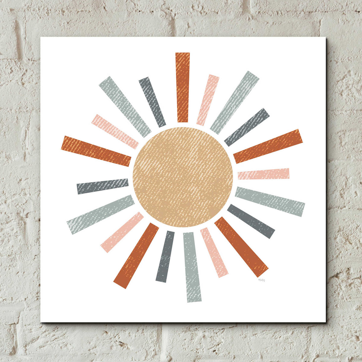 Epic Art 'Rustic Rainbow Sun' by Heidi Kuntz, Acrylic Glass Wall Art,12x12