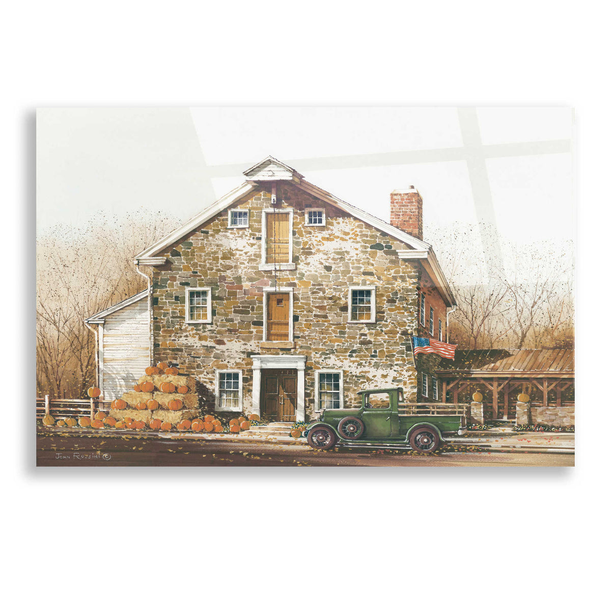 Epic Art 'Fall is in the Air' by John Rossini, Acrylic Glass Wall Art