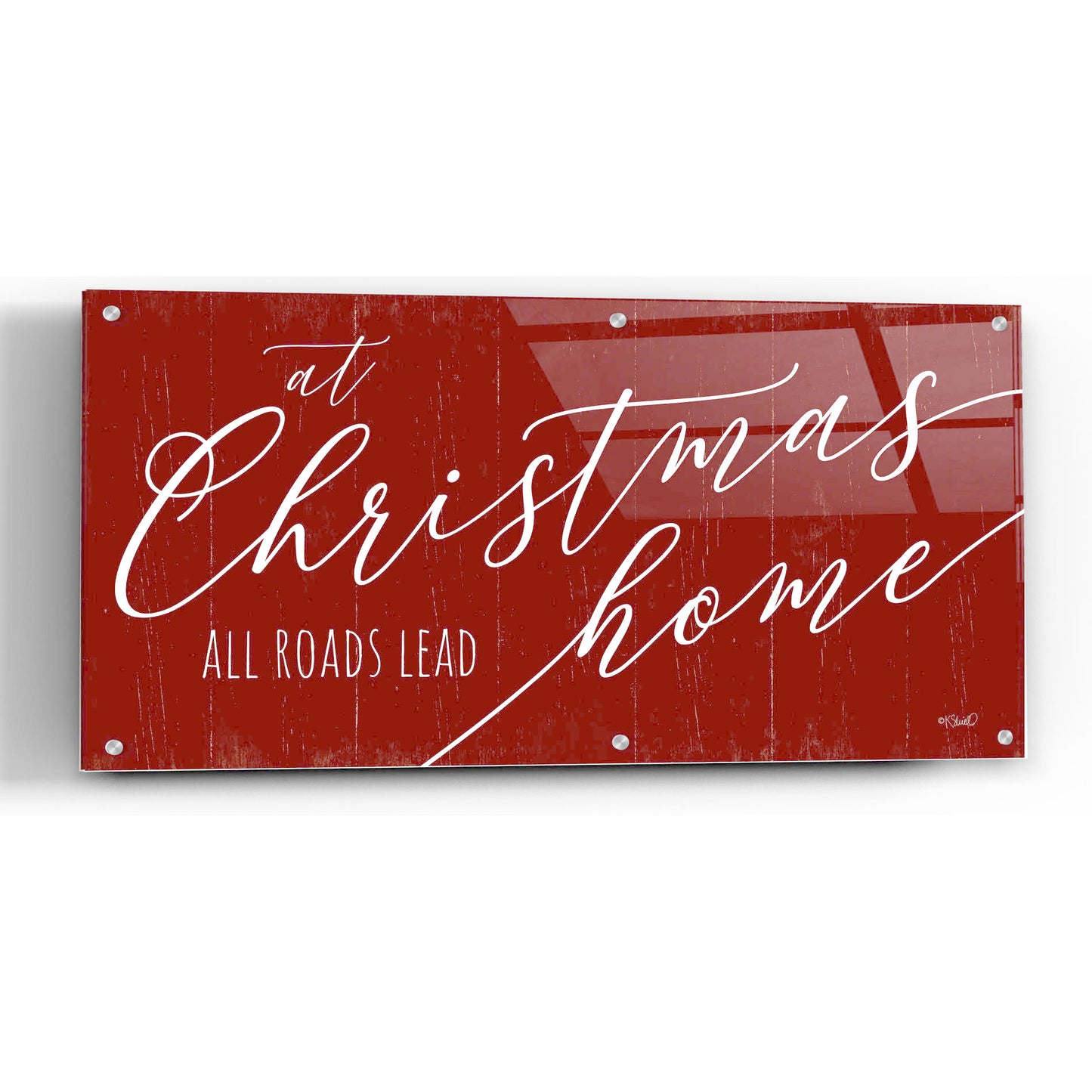 Epic Art 'At Christmas' by Kate Sherrill, Acrylic Glass Wall Art,24x12