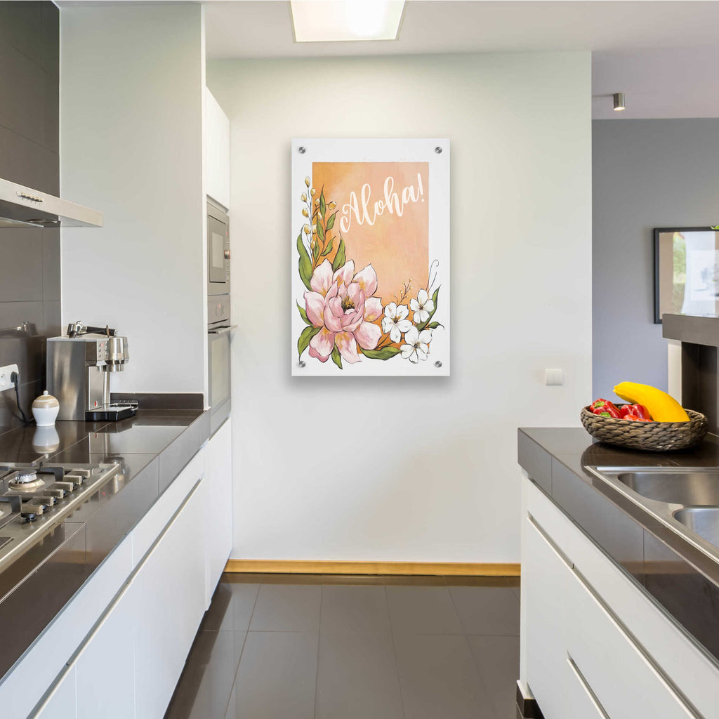 Epic Art 'Aloha' by Michele Norman, Acrylic Glass Wall Art,24x36