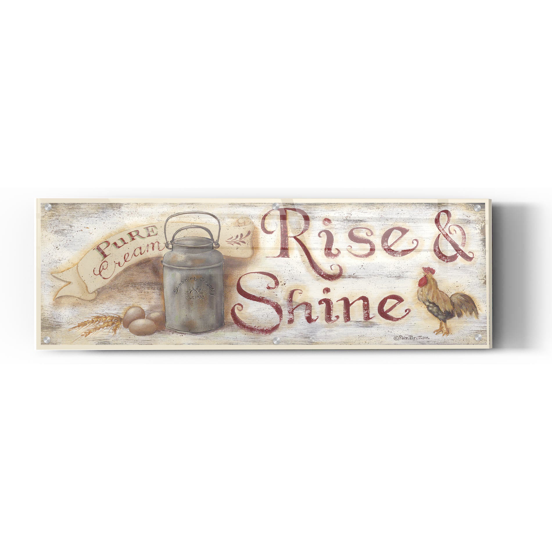 Epic Art 'Rise & Shine' by Pam Britton, Acrylic Glass Wall Art