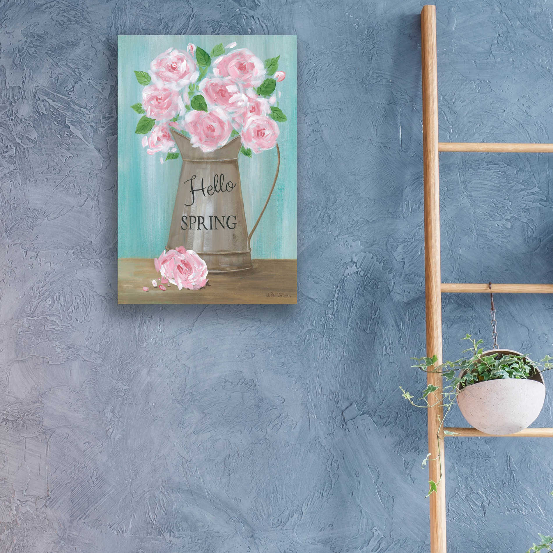 Epic Art 'Hello Spring Roses' by Pam Britton, Acrylic Glass Wall Art,16x24
