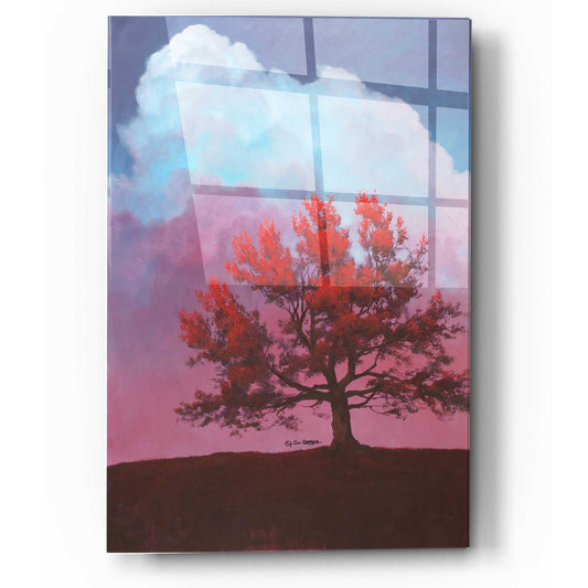 Epic Art 'Red Tree' by Tim Gagnon, Acrylic Glass Wall Art