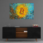Epic Art 'Van Gogh Bitcoin' by Katalina, Acrylic Glass Wall Art,36x24