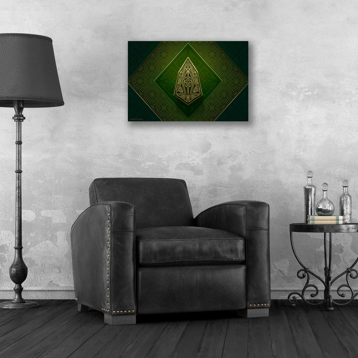 Epic Art 'Celtic Knot EOS Crypto' by Katalina, Acrylic Glass Wall Art,24x16