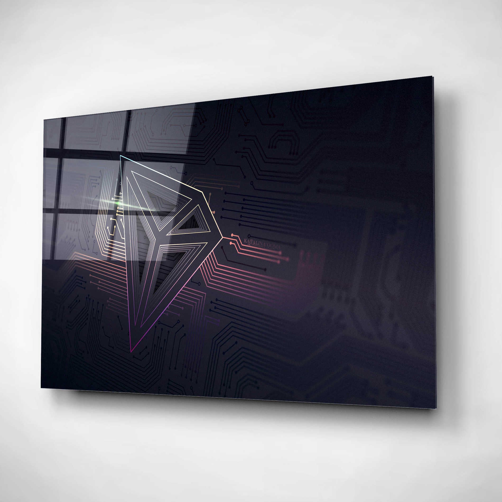 Epic Art 'Crypto-Tron' by Katalina, Acrylic Glass Wall Art,24x16