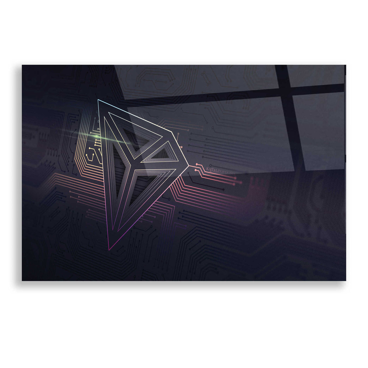 Epic Art 'Crypto-Tron' by Katalina, Acrylic Glass Wall Art