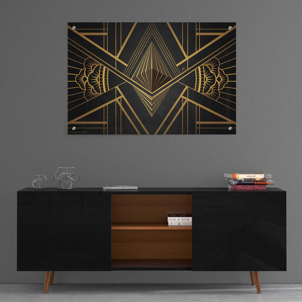 Epic Art 'Art Deco Ethereum' by Katalina, Acrylic Glass Wall Art,36x24