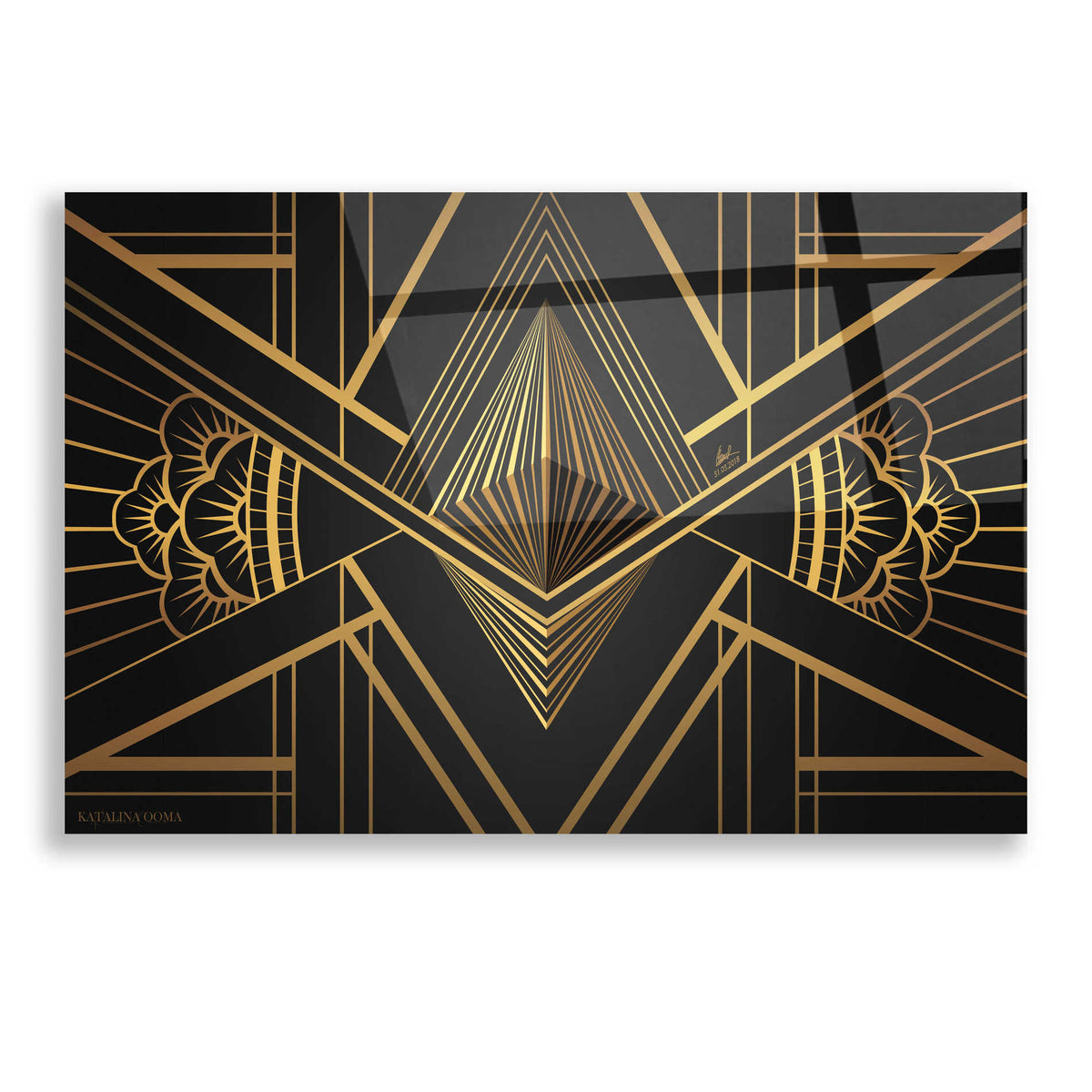 Epic Art 'Art Deco Ethereum' by Katalina, Acrylic Glass Wall Art
