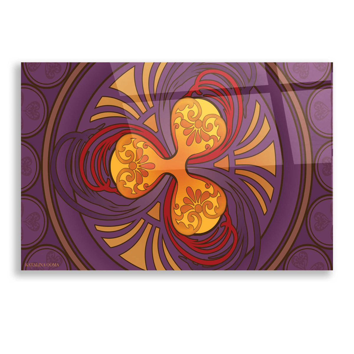Epic Art 'Art Nouveau Ripple Crypto' by Katalina, Acrylic Glass Wall Art