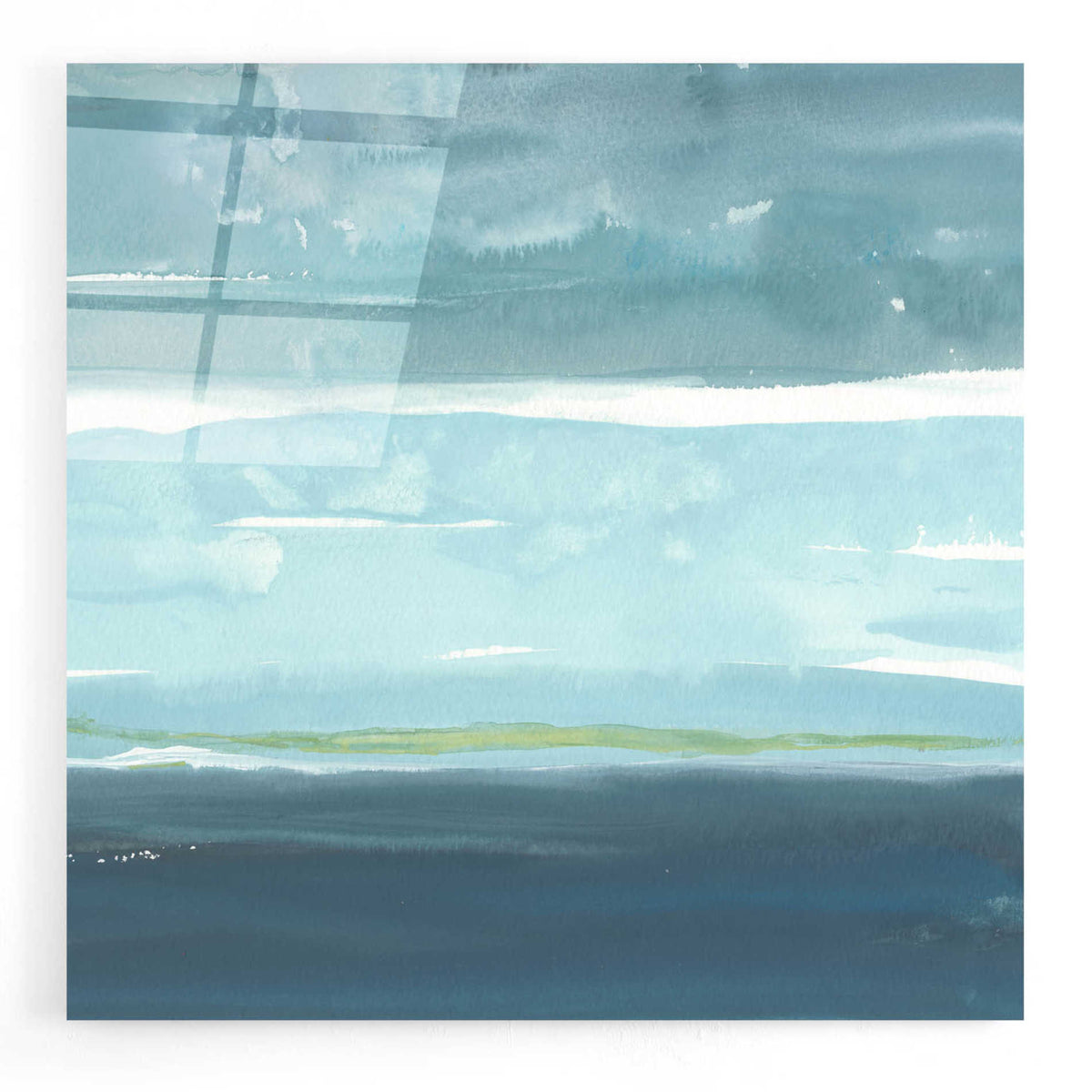 Epic Art 'Teal Horizon II' by Rob Delamater, Acrylic Glass Wall Art