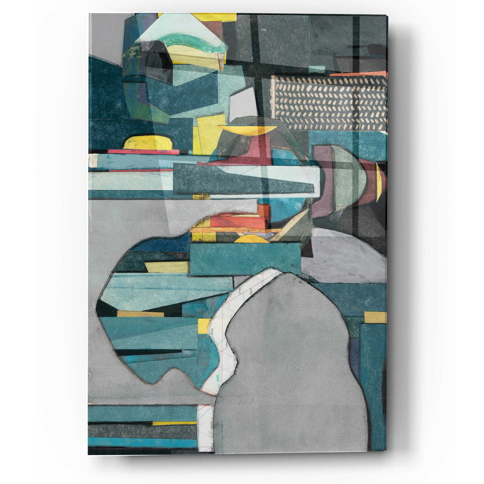 Epic Art 'Mid-Century Collage IV' by Rob Delamater, Acrylic Glass Wall Art,12x16