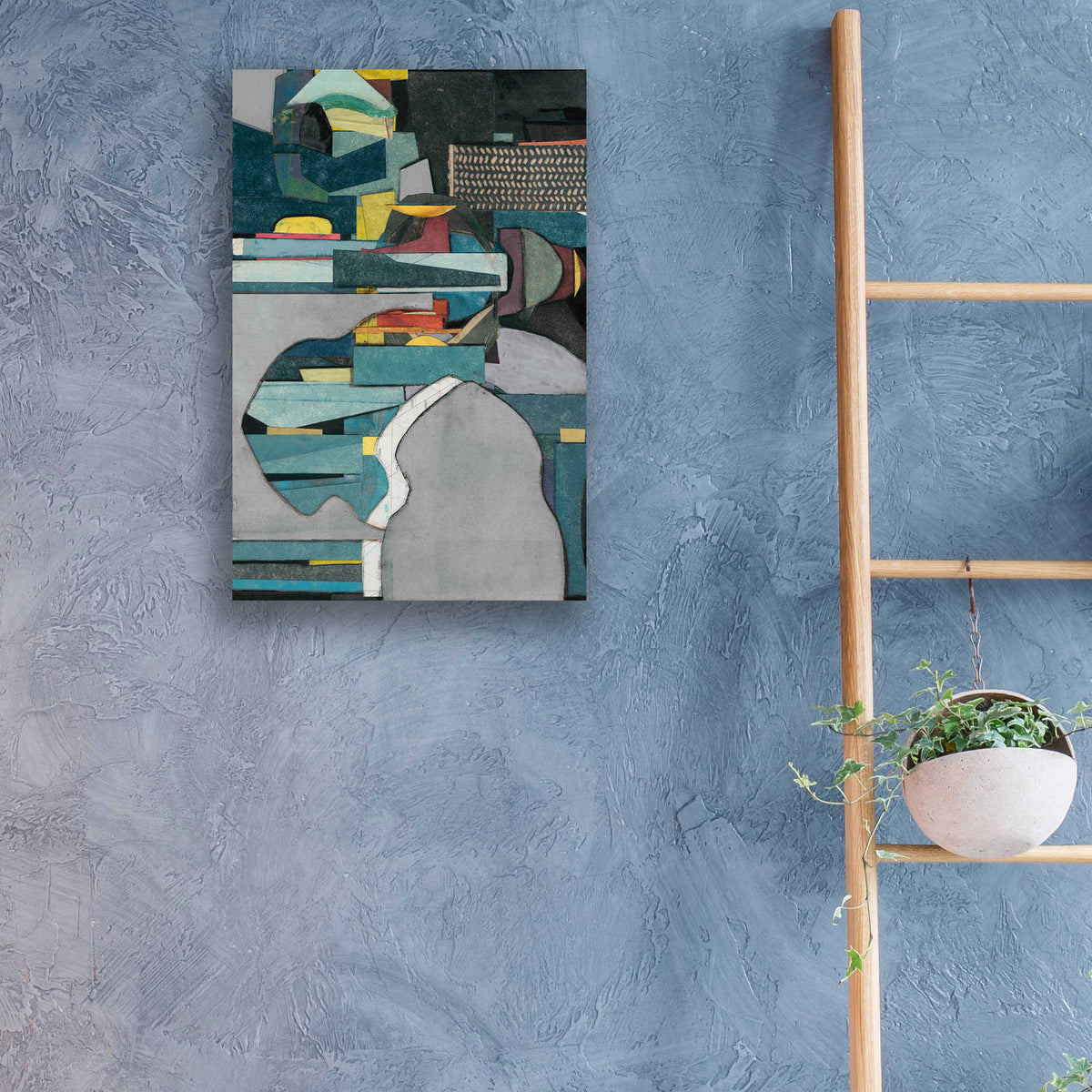 Epic Art 'Mid-Century Collage IV' by Rob Delamater, Acrylic Glass Wall Art,16x24