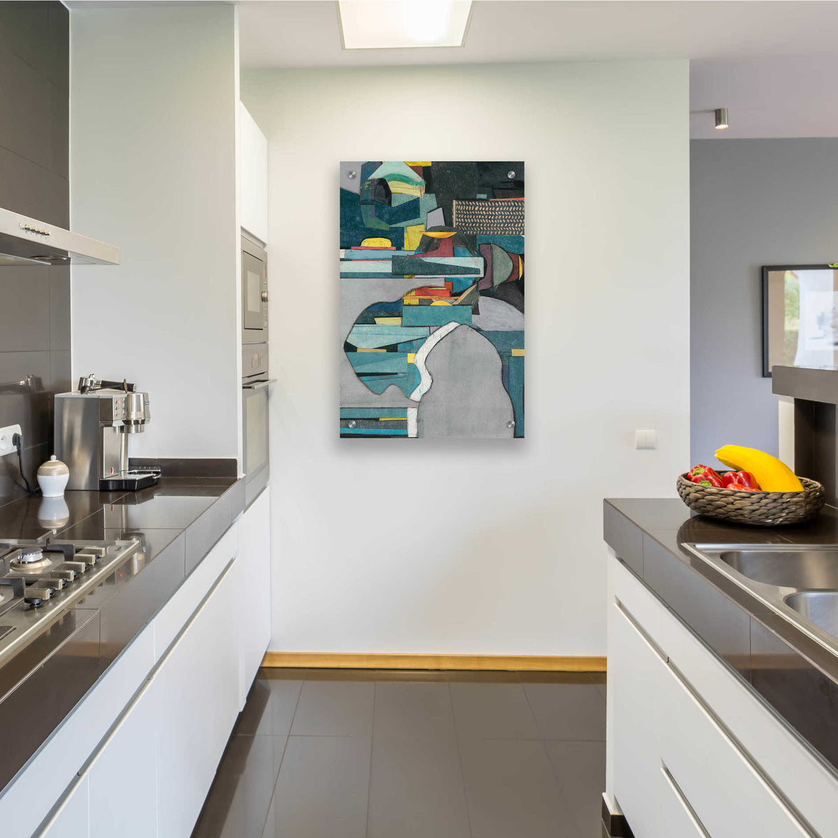 Epic Art 'Mid-Century Collage IV' by Rob Delamater, Acrylic Glass Wall Art,24x36