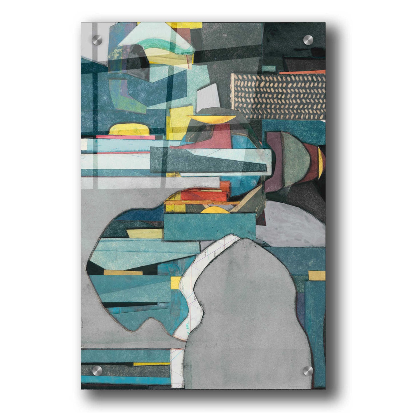 Epic Art 'Mid-Century Collage IV' by Rob Delamater, Acrylic Glass Wall Art,24x36