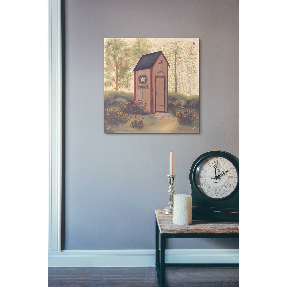 Epic Art 'Folk Art Outhouse I' by Pam Britton, Acrylic Glass Wall Art,24x24
