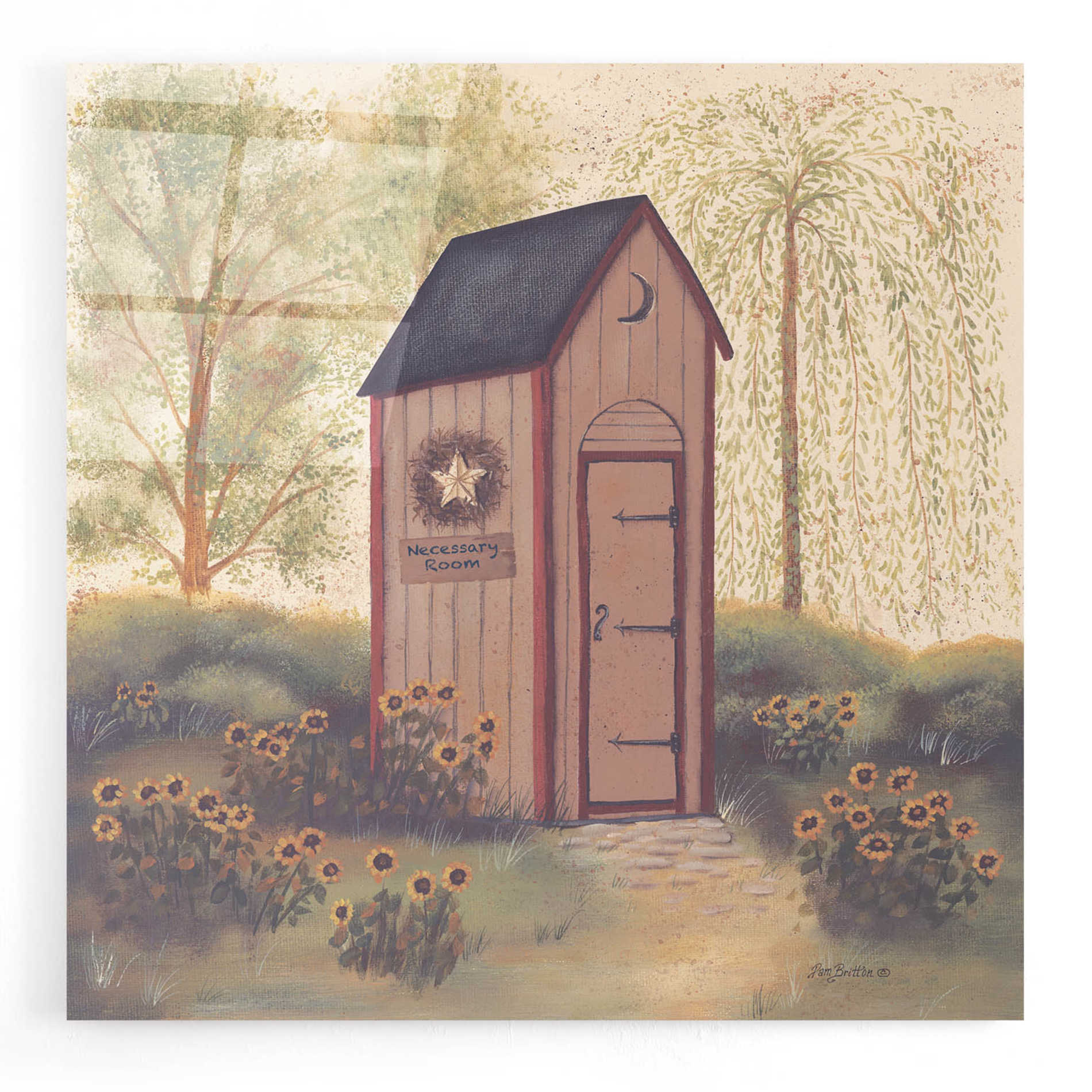 Epic Art 'Folk Art Outhouse I' by Pam Britton, Acrylic Glass Wall Art