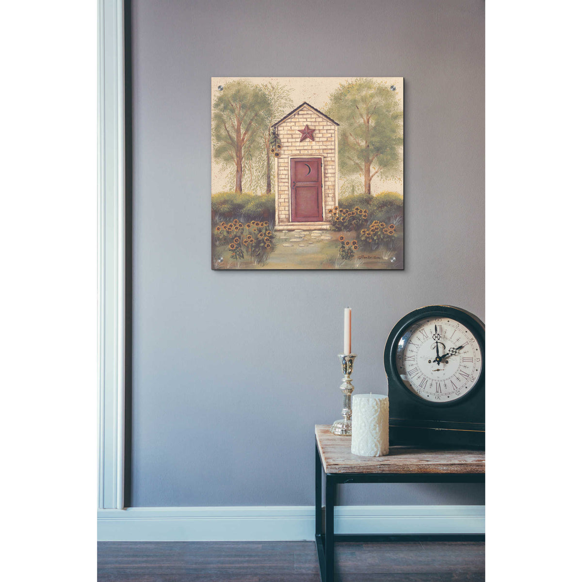 Epic Art 'Folk Art Outhouse III' by Pam Britton, Acrylic Glass Wall Art,24x24