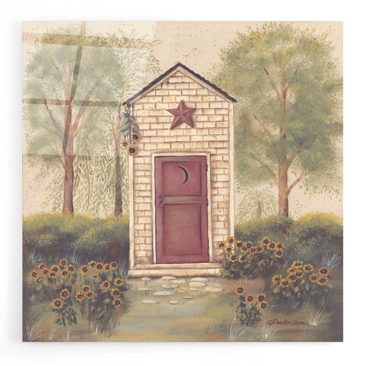 Epic Art 'Folk Art Outhouse III' by Pam Britton, Acrylic Glass Wall Art