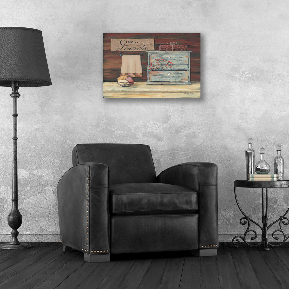 Epic Art 'Clean Towels' by Pam Britton, Acrylic Glass Wall Art,24x16