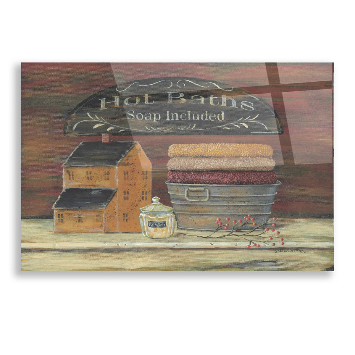 Epic Art 'Hot Bath' by Pam Britton, Acrylic Glass Wall Art