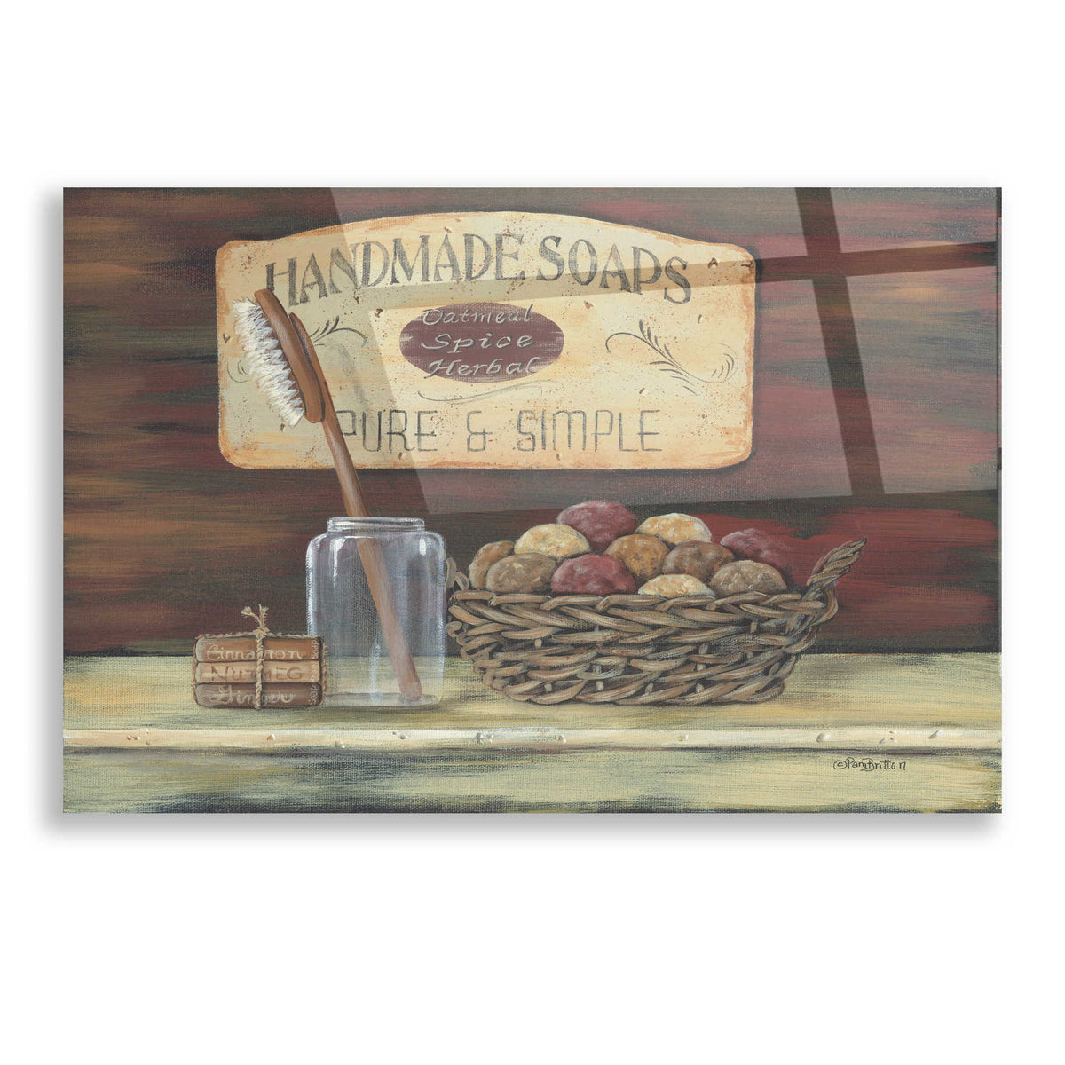 Epic Art 'Handmade Soaps' by Pam Britton, Acrylic Glass Wall Art