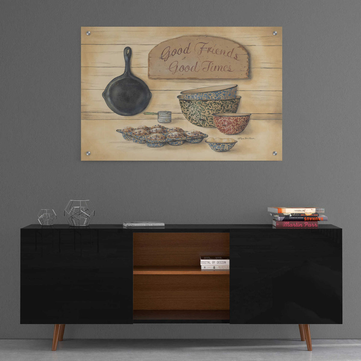 Epic Art 'Good Friends' by Pam Britton, Acrylic Glass Wall Art,36x24