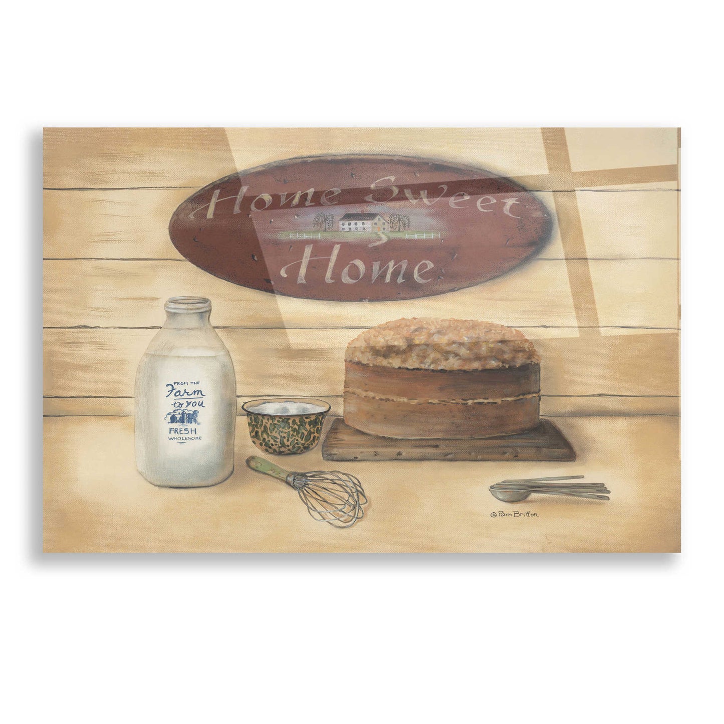 Epic Art 'Home Sweet Home Bathroom' by Pam Britton, Acrylic Glass Wall Art