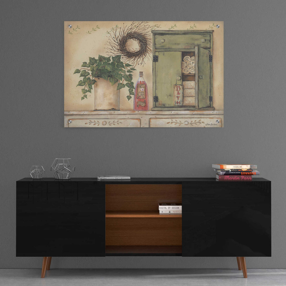 Epic Art 'Cherry Blossom Bath' by Pam Britton, Acrylic Glass Wall Art,36x24