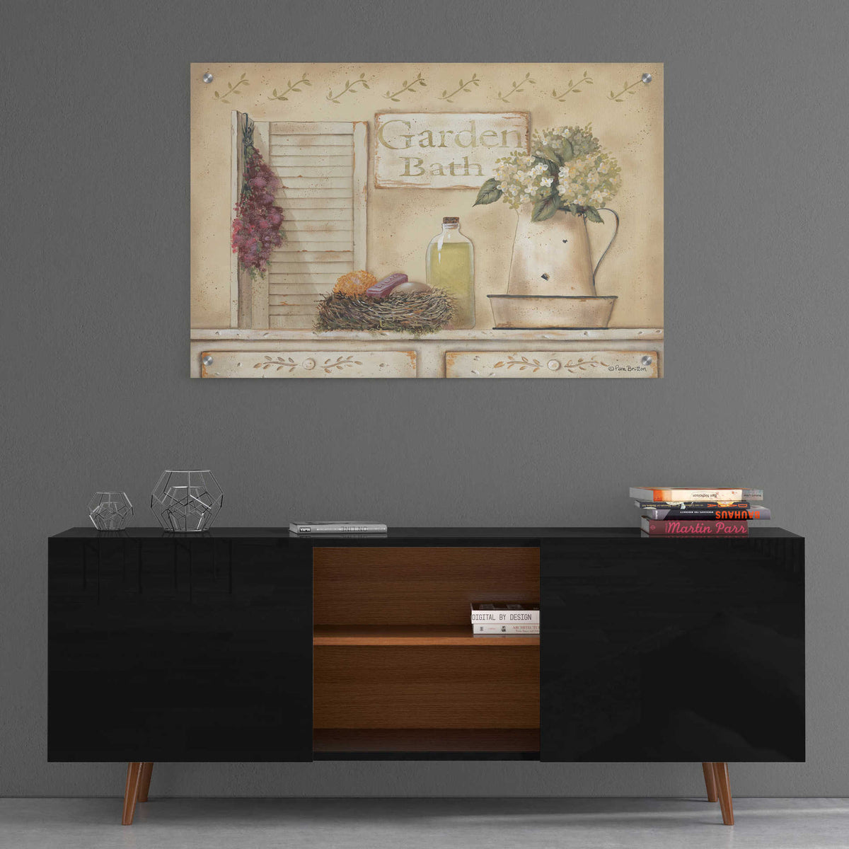 Epic Art 'Garden Bath' by Pam Britton, Acrylic Glass Wall Art,36x24