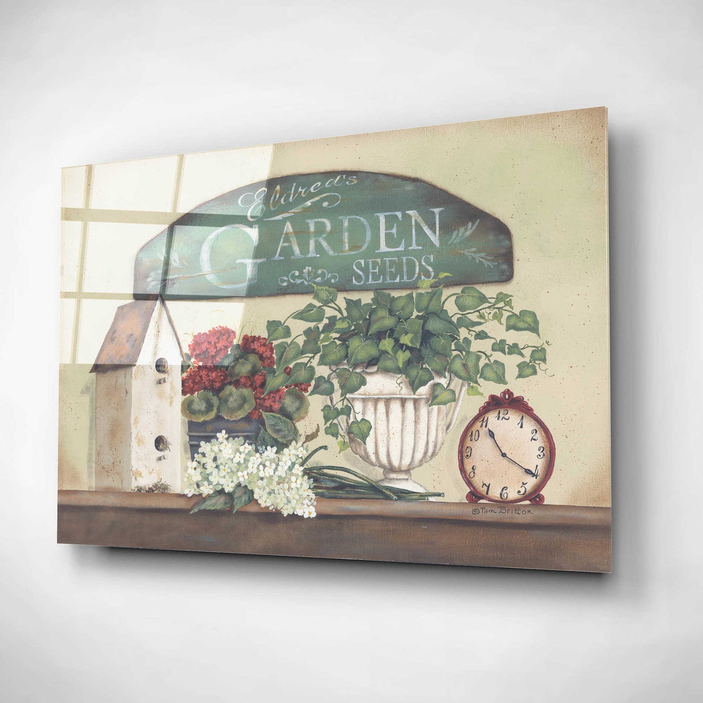 Epic Art 'Eldred's Garden' by Pam Britton, Acrylic Glass Wall Art,16x12