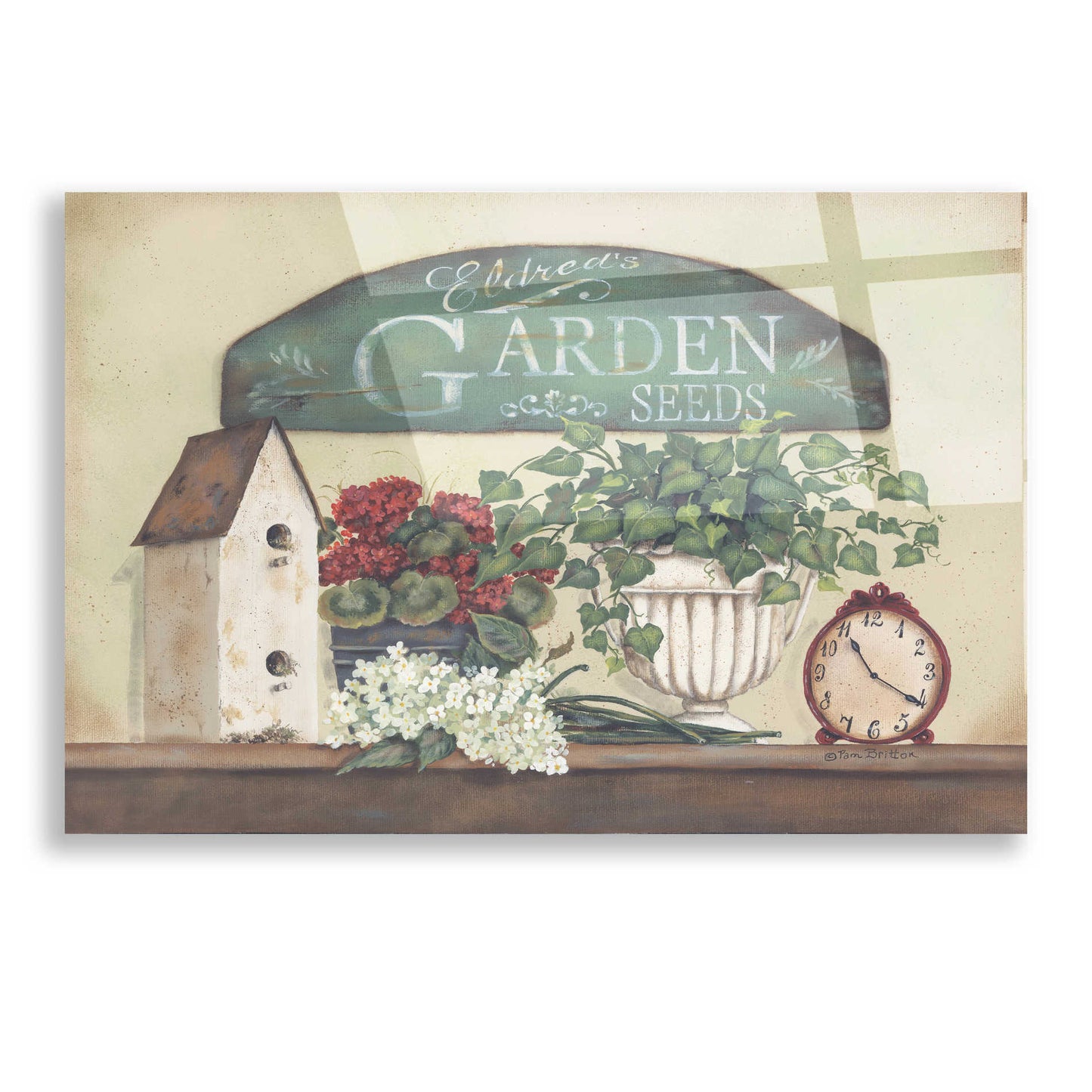 Epic Art 'Eldred's Garden' by Pam Britton, Acrylic Glass Wall Art,16x12